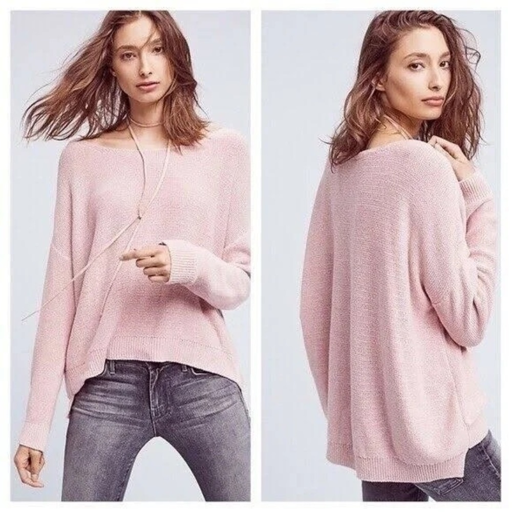 Anthropologie Knit Sweater “Moth” Pink Women’s XS oversized